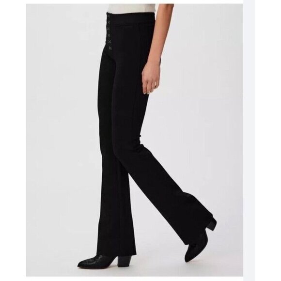 New PAIGE Black Miriel Bootcut Flare Dress pant size 27 - Picture 3 of 13